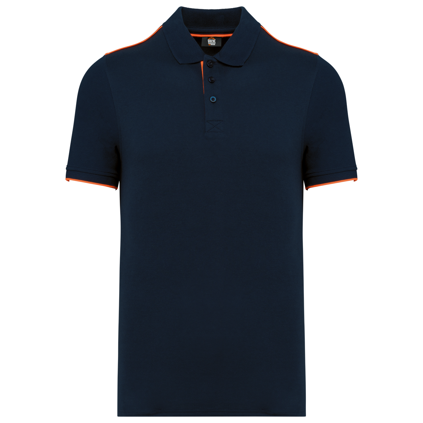 WK270 - Polo Day To Day contrasté manches courtes homme