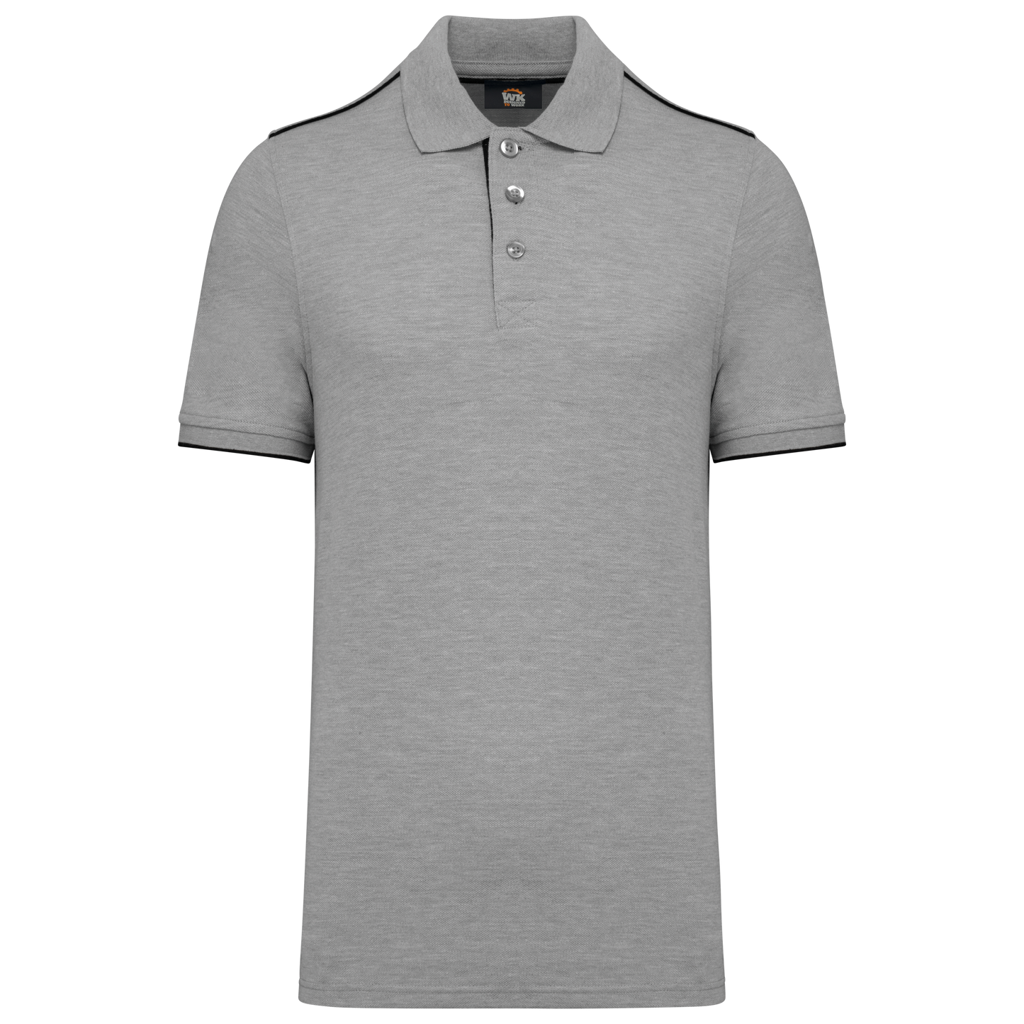 WK270 - Polo Day To Day contrasté manches courtes homme
