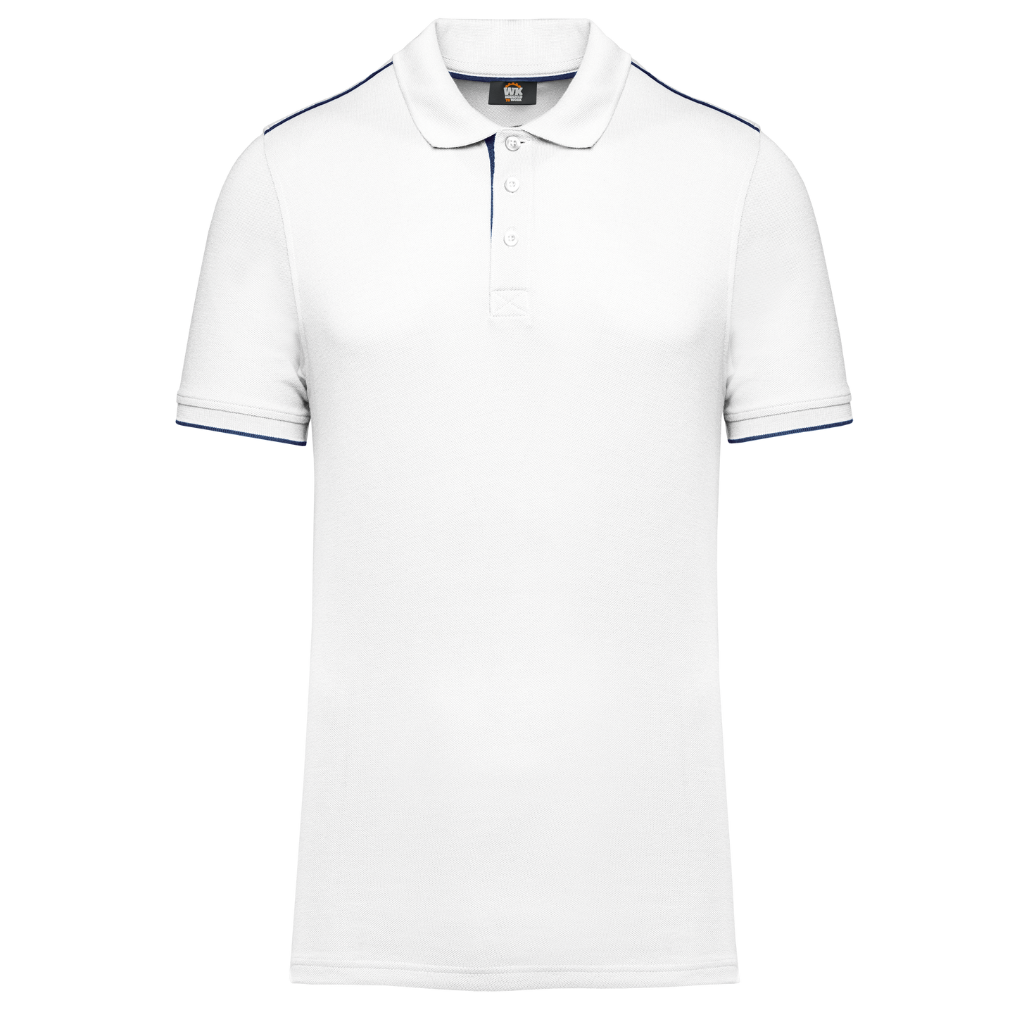 WK270 - Polo Day To Day contrasté manches courtes homme