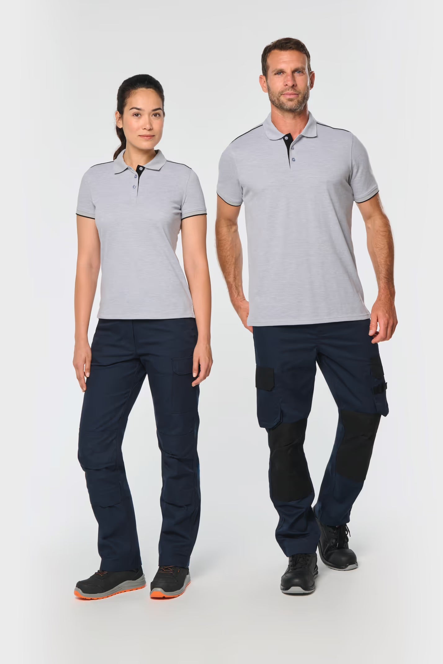 WK271 - Polo Workwear Day To Day contrasté manches courtes femme