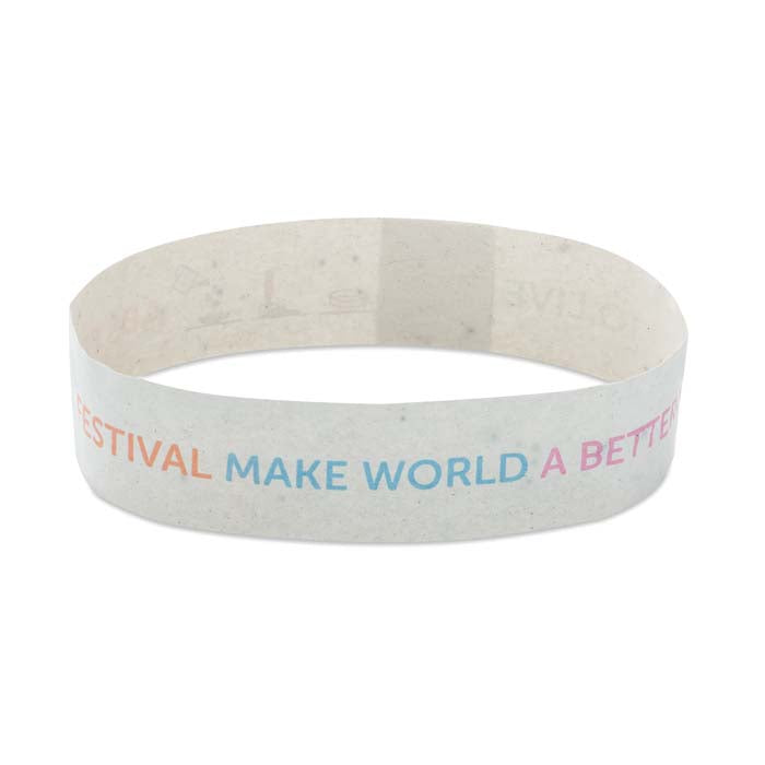 YC6907 - Bracelet de festival en papier semences imprimés en QUADRI