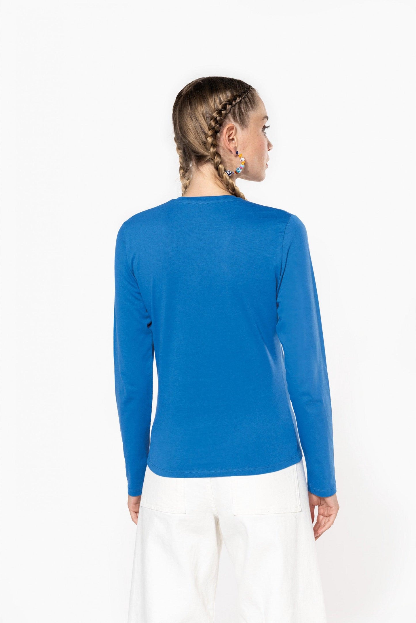 K382 - T-shirt col V manches longues femme - Ak. Custom Clothting Solutions