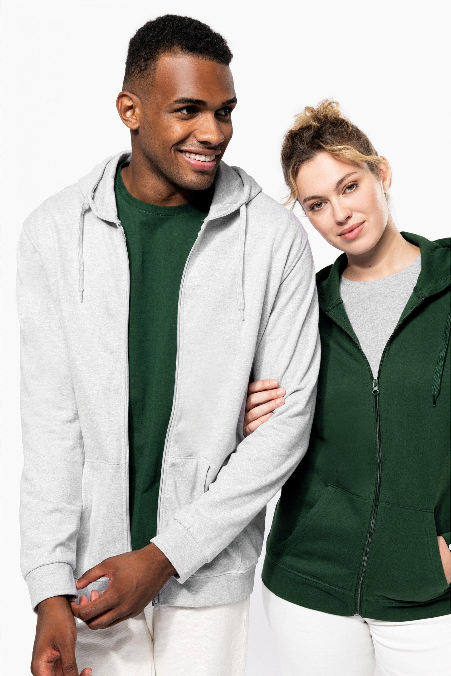 K479 - Sweat-shirt zippé capuche (Unisex) - Ak. Custom Clothting Solutions