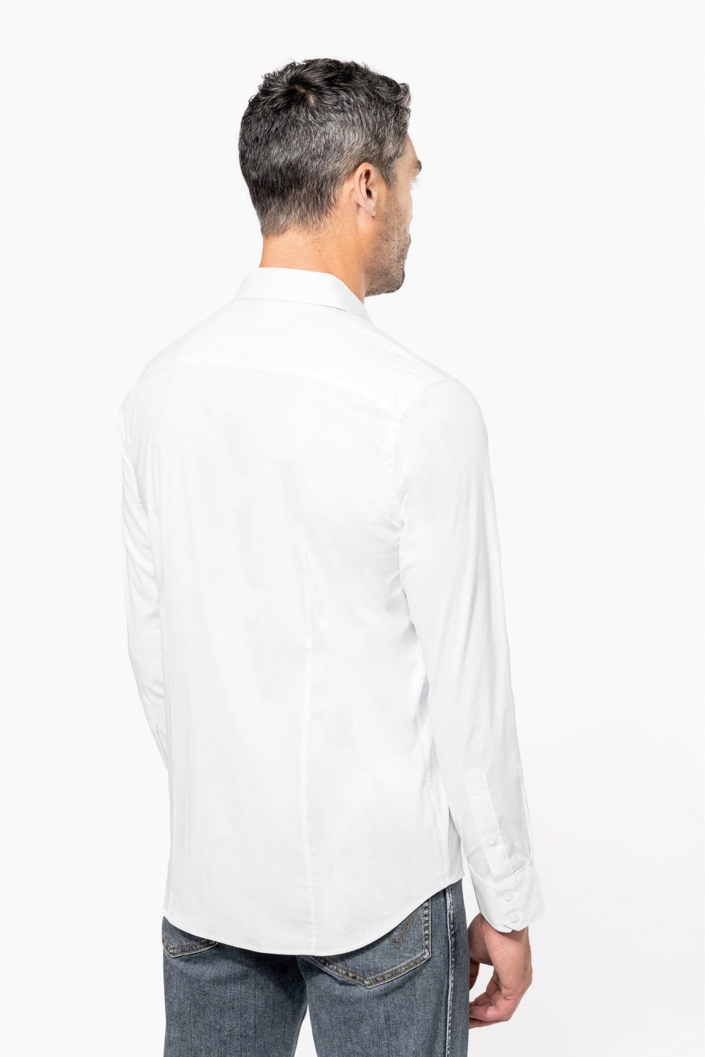 K529 - Chemise coton / élasthanne manches longues homme - Ak. Custom Clothting Solutions