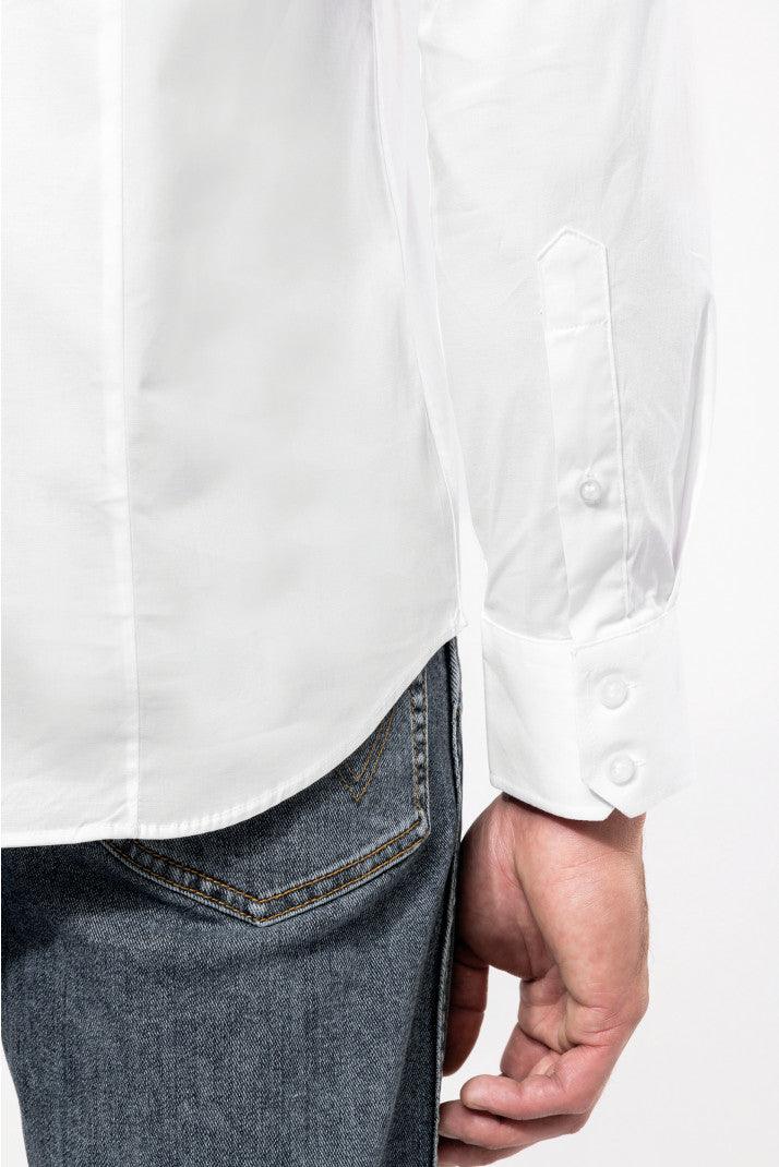 K529 - Chemise coton / élasthanne manches longues homme - Ak. Custom Clothting Solutions