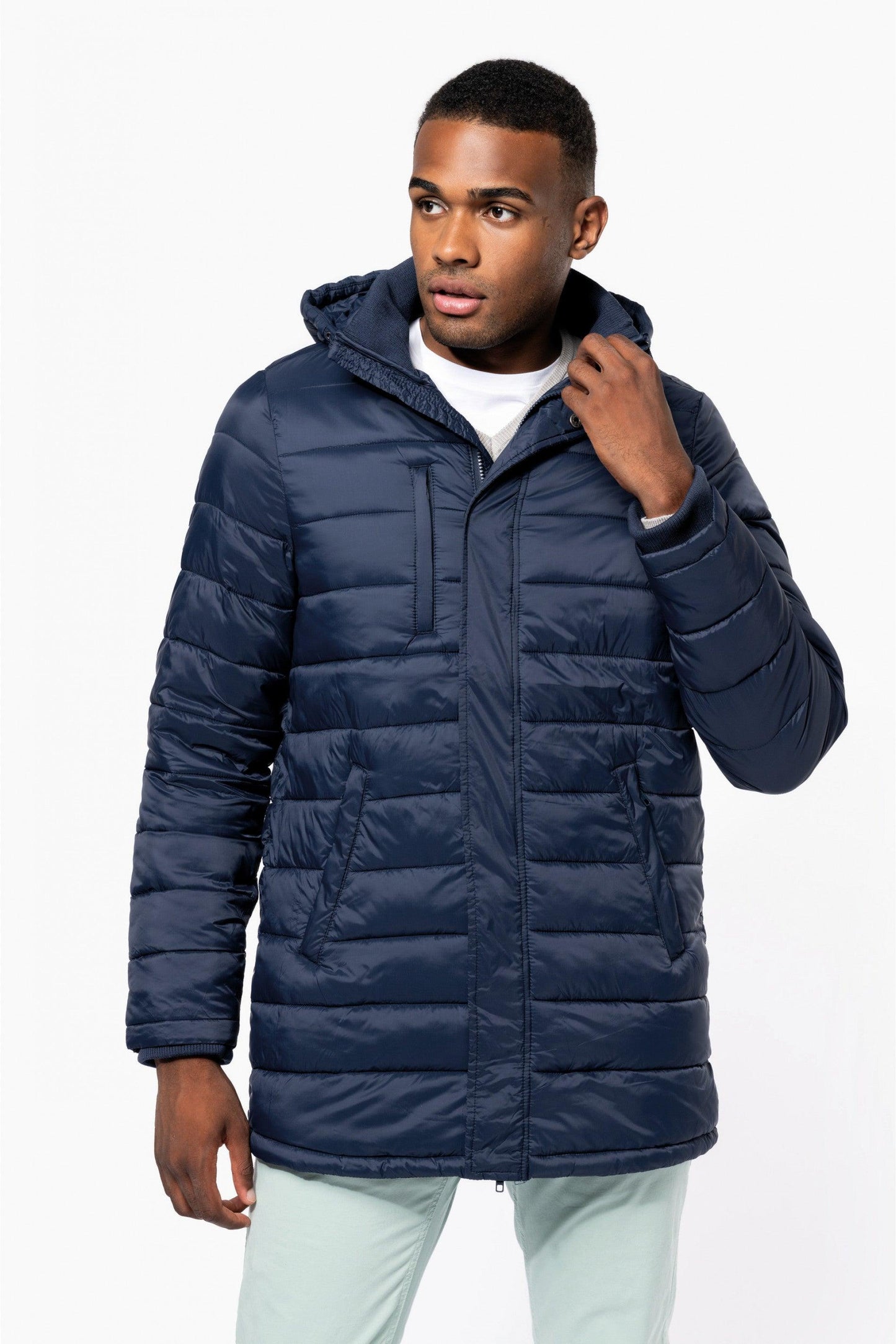 K6128 - Parka doudoune légère à capuche homme - Ak. Custom Clothting Solutions