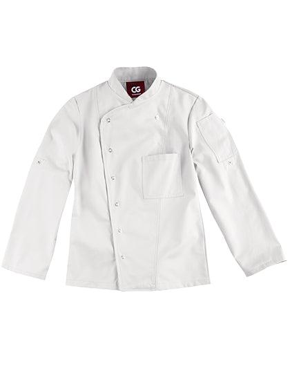 CGW3105 - Veste femme classique cheffe cuisinier manches longues Turin - Ak. Custom Clothting Solutions