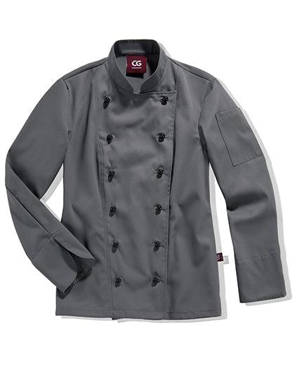 CGW9071 - Veste femme cheffe cuisinier manches longues Rimini - Ak. Custom Clothting Solutions