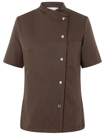 KY071 - Veste femme cheffe cuisinier manches courtes Greta - Ak. Custom Clothting Solutions