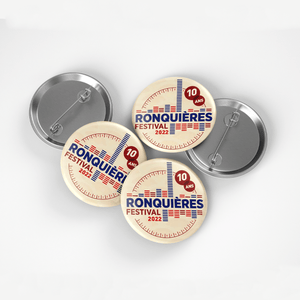 Badge rond 100mm finition mate