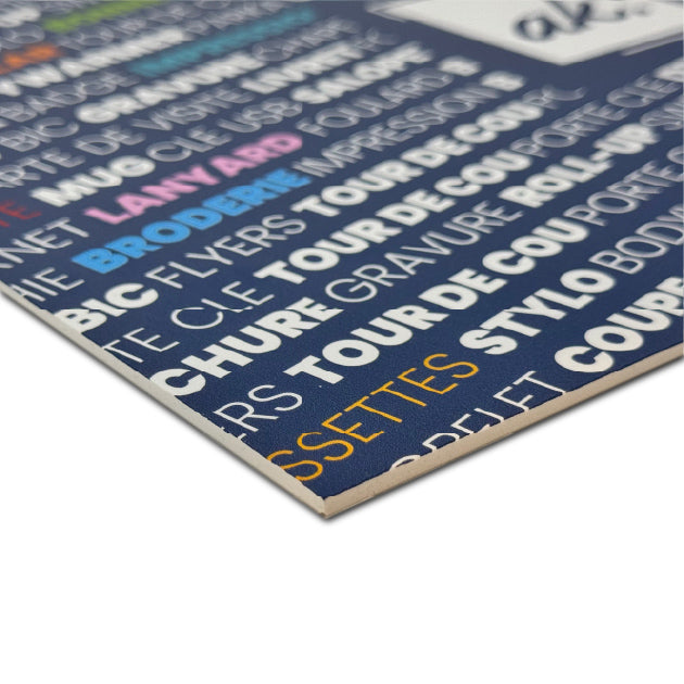 Panneau Forex PVC expansé 30X40cm Épaisseur 5mm Recto