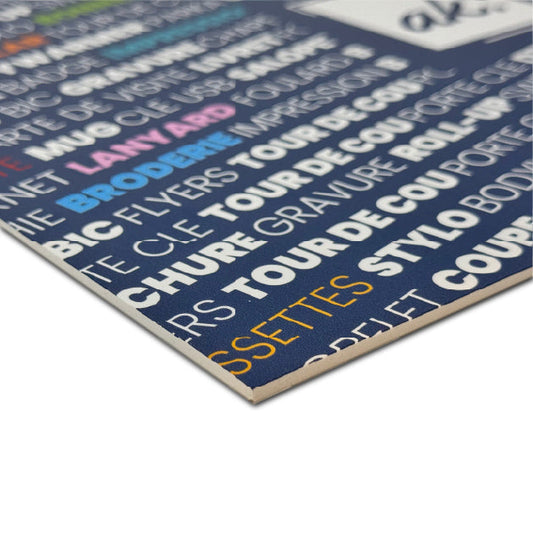 Panneau Forex PVC expansé sur mesure Épaisseur 5mm Recto