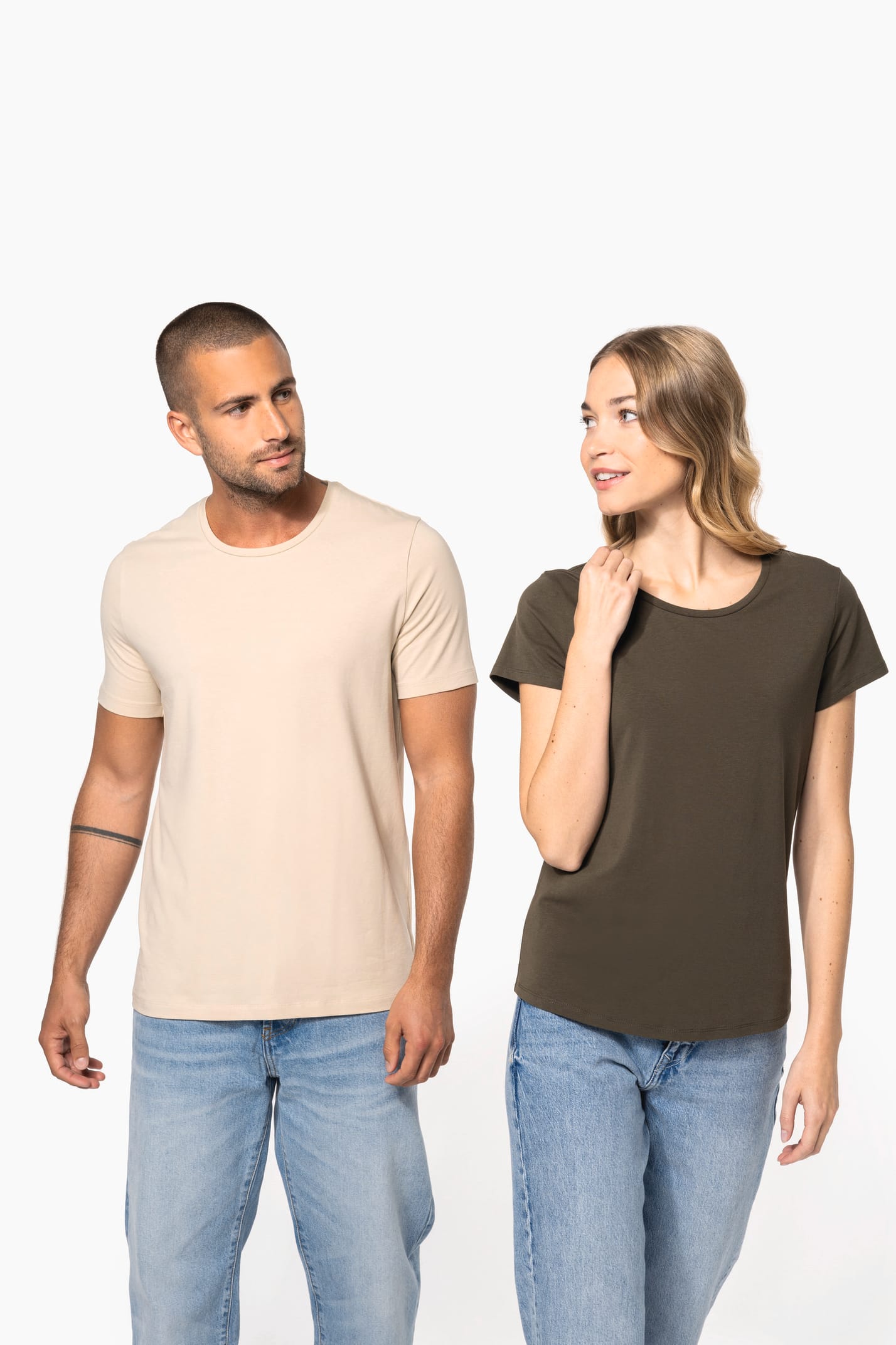 K3013 - T-shirt col rond manches courtes femme