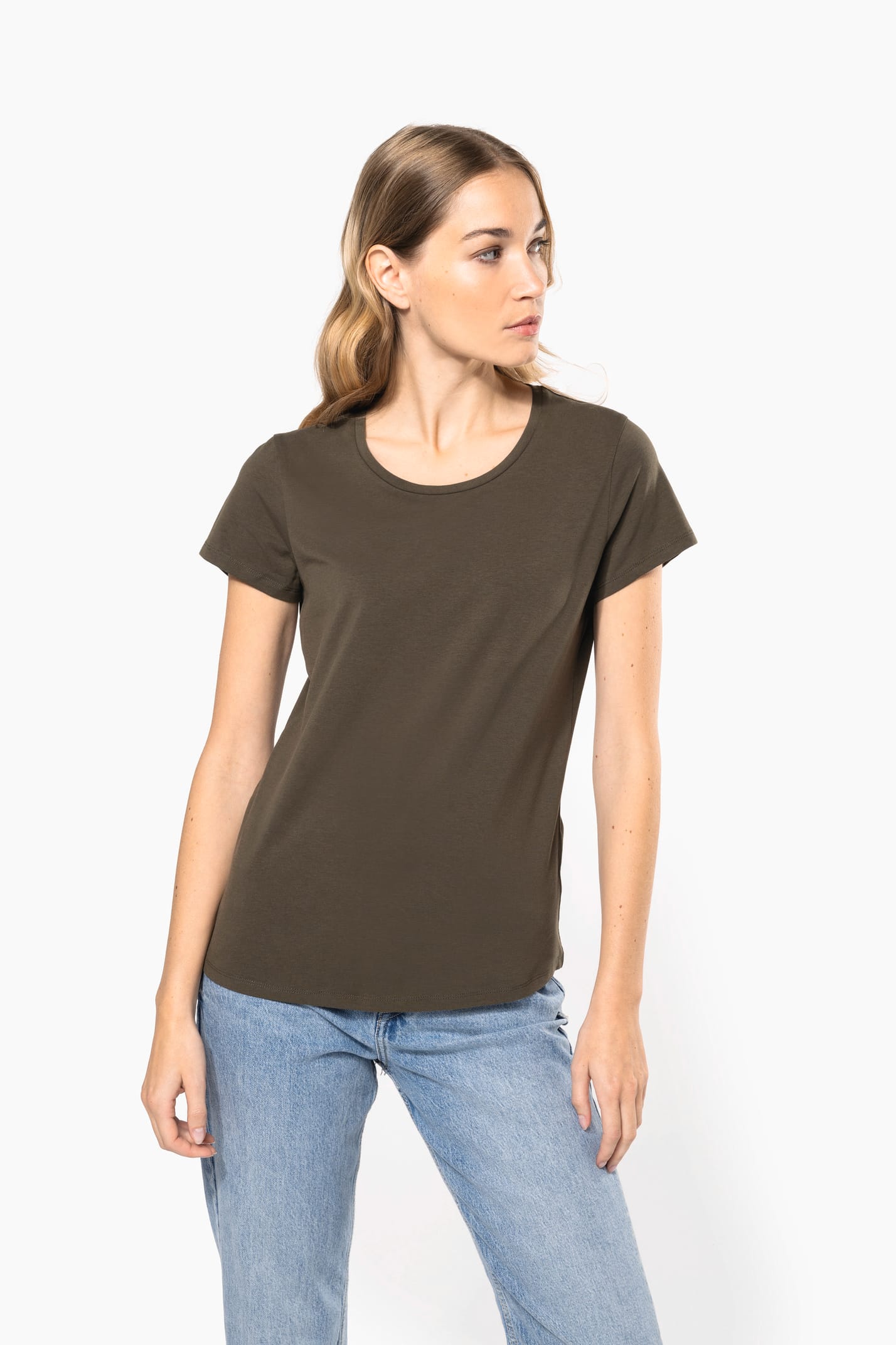 K3013 - T-shirt col rond manches courtes femme