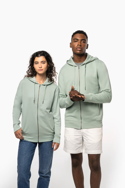 K4008 - Sweat-shirt french terry écoresponsable zippé à capuche unisexe