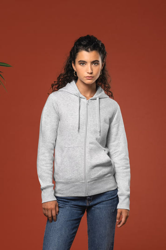 K4031 - Sweat-shirt écoresponsable zippé à capuche femme