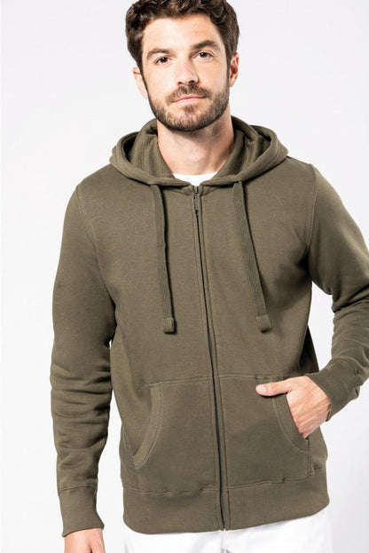 K454 - Sweat-shirt zippé capuche homme - Ak. Custom Clothting Solutions