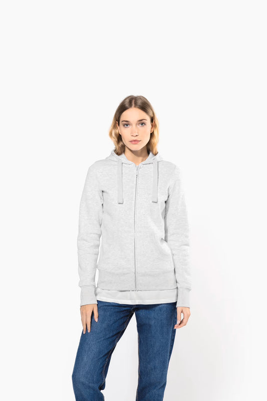 K464 - Sweat-shirt zippé capuche femme