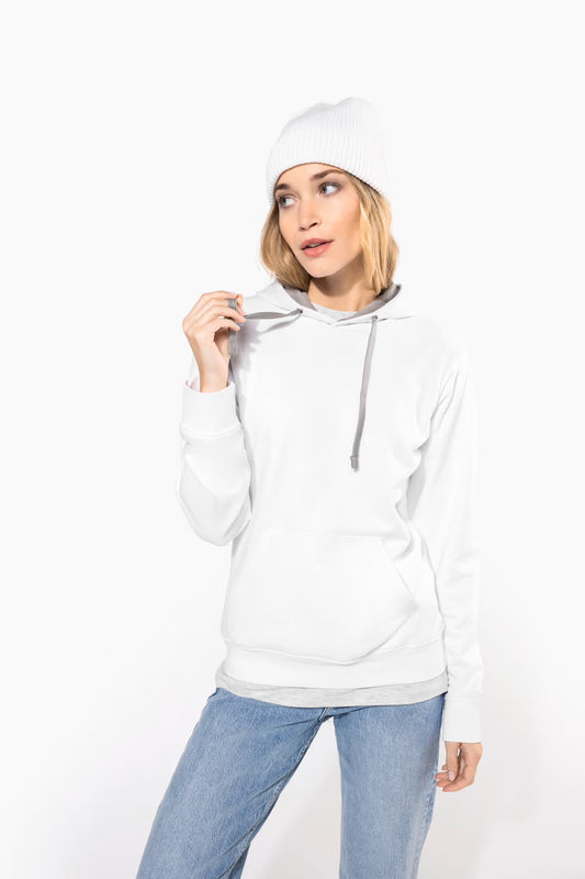 K465 - Sweat-shirt capuche contrastée femme