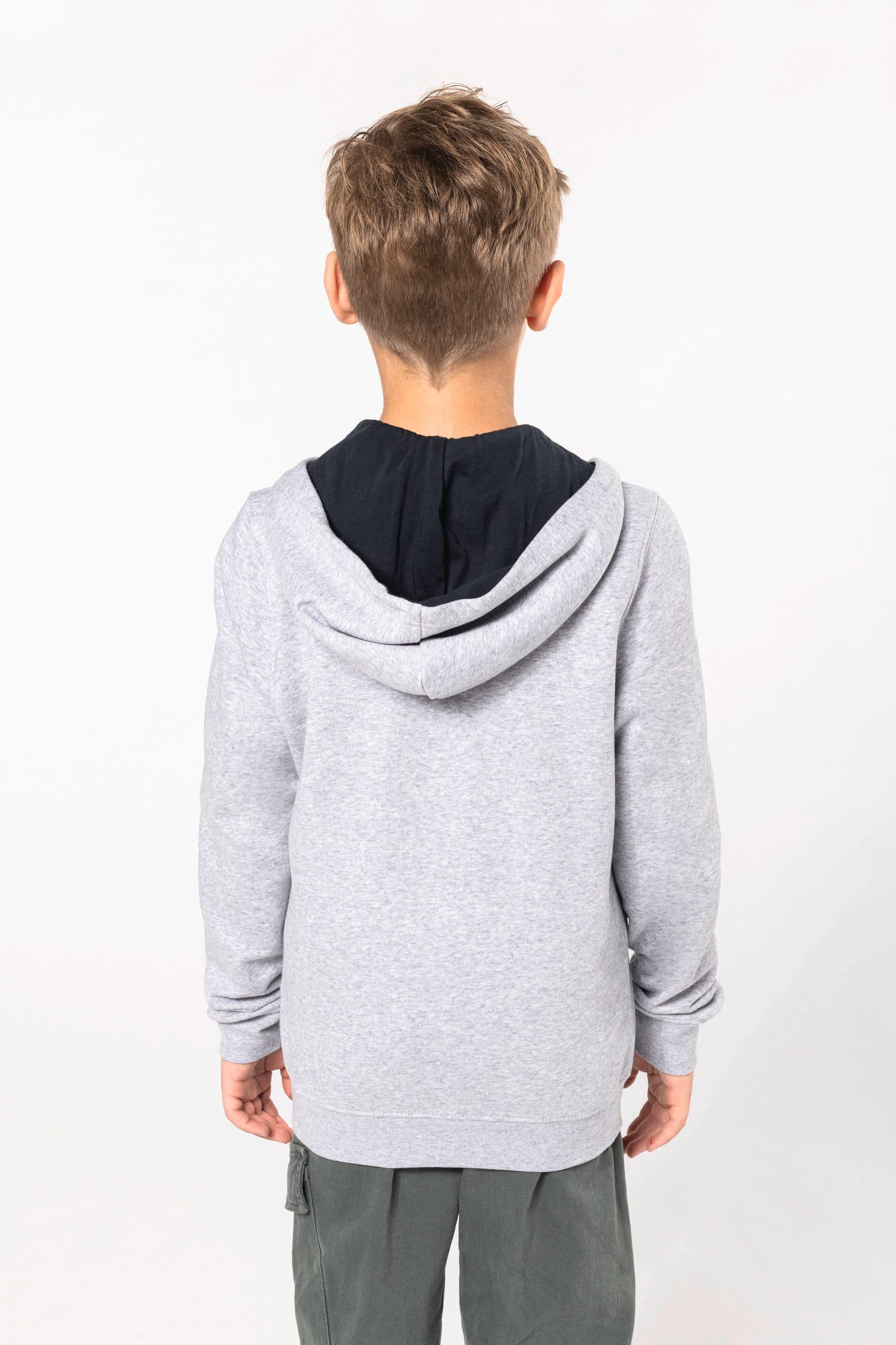 K486 - Sweat-shirt zippé capuche enfant - Ak. Custom Clothting Solutions