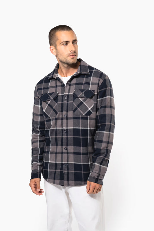 K579 - Surchemise à carreaux doublée polaire sherpa homme