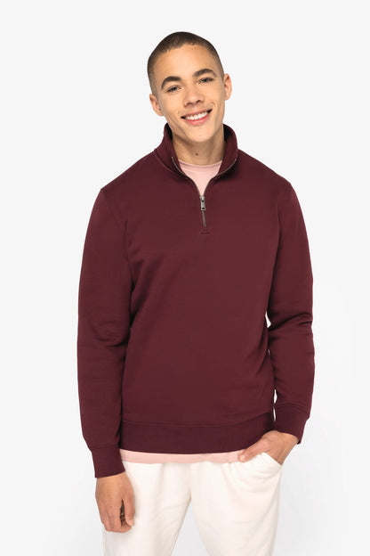 NS428 - Sweat-shirt écoresponsable à col montant zippé homme