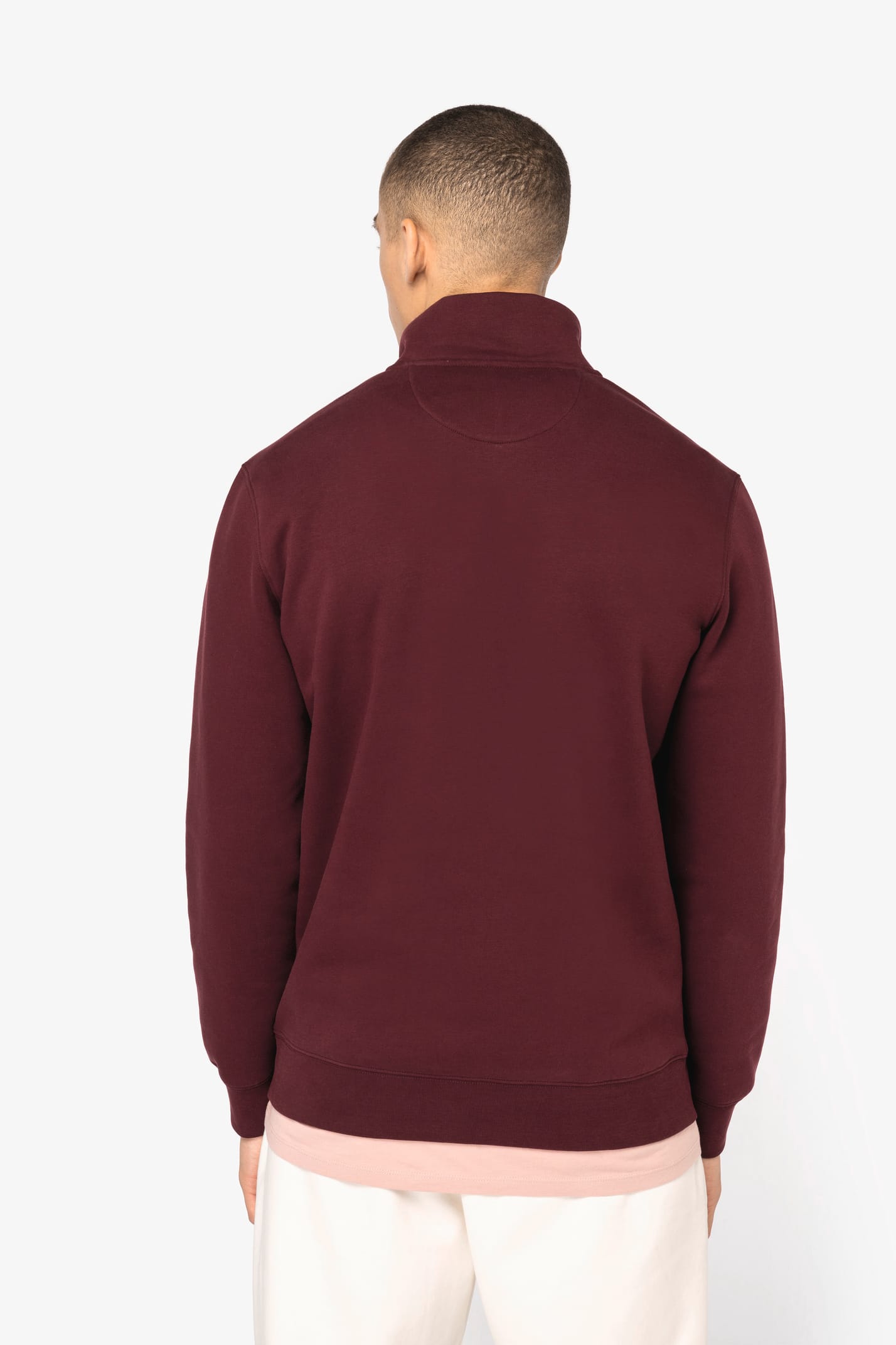 NS428 - Sweat-shirt écoresponsable à col montant zippé homme