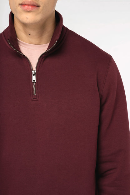 NS428 - Sweat-shirt écoresponsable à col montant zippé homme