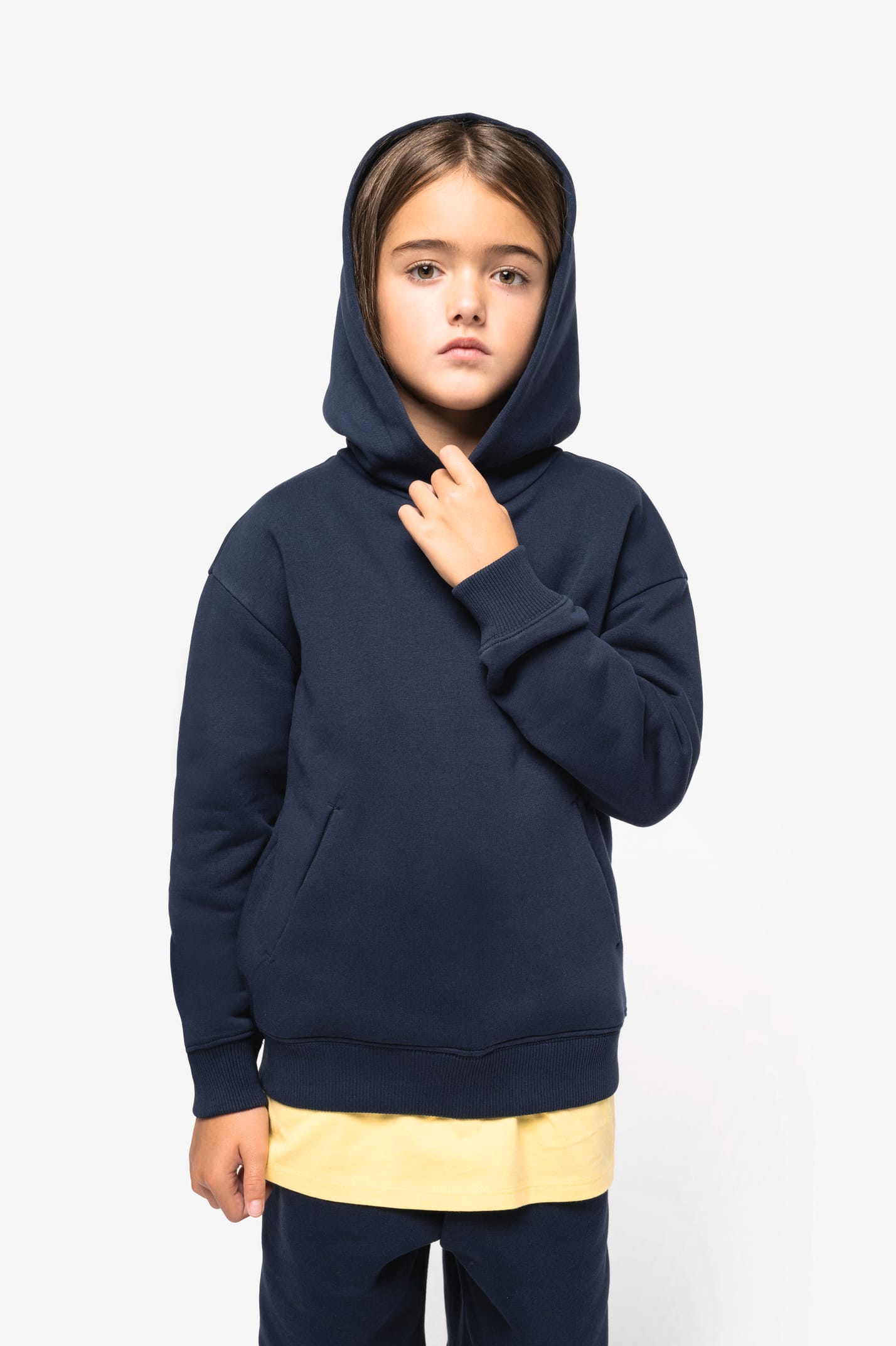 NS438 - Sweat-shirt écoresponsable à capuche oversize enfant