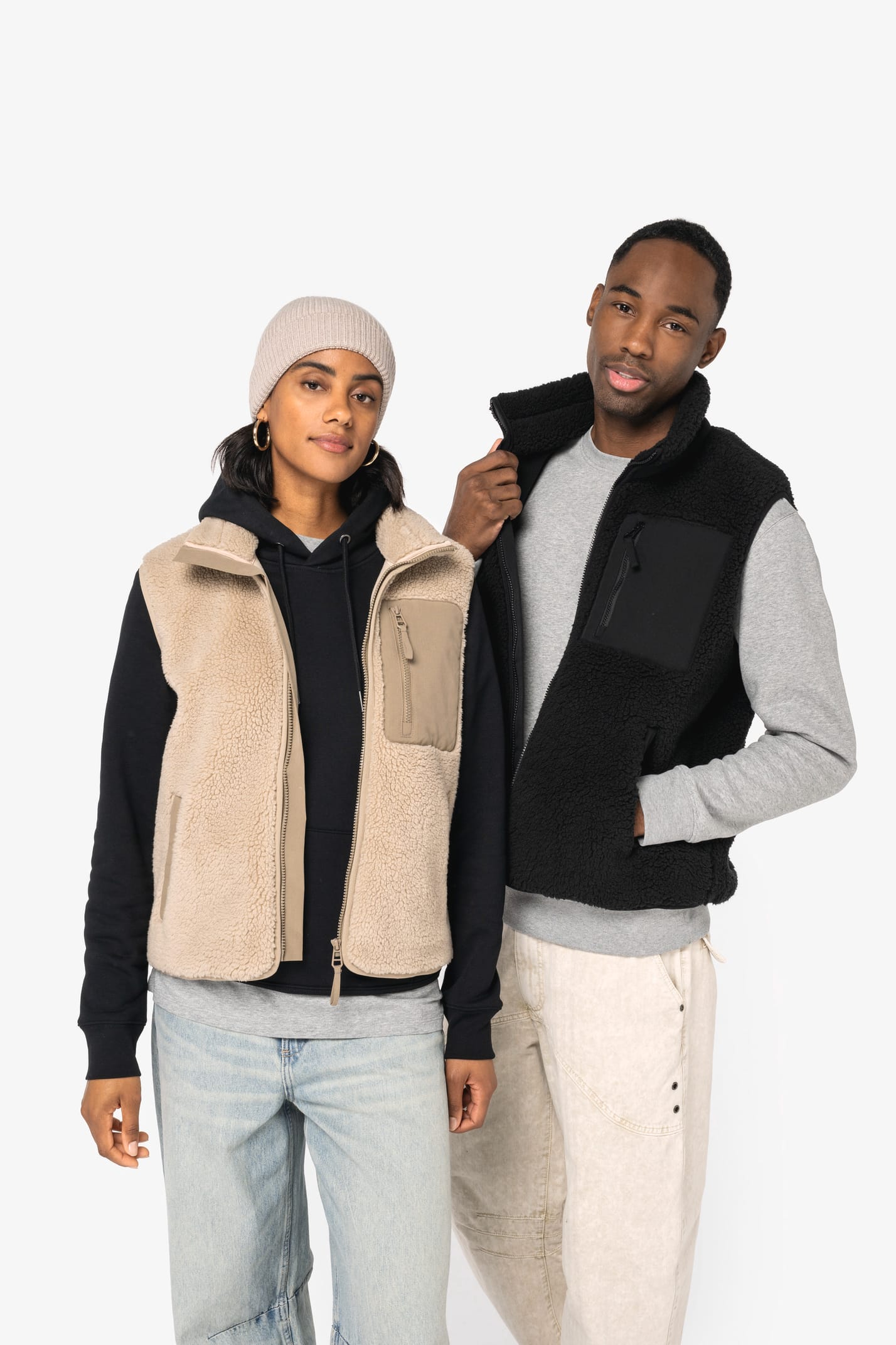 NS624 - Bodywarmer écoresponsable en polaire sherpa unisexe