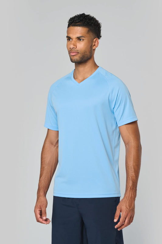 PA476 - T-shirt de sport manches courtes col v homme