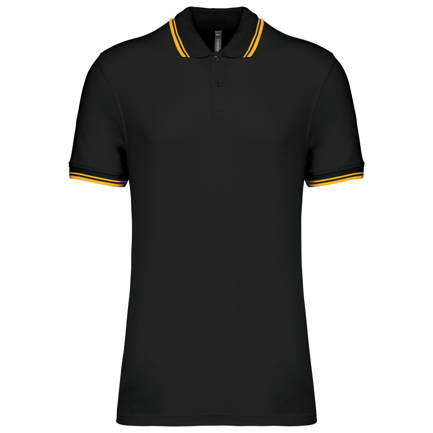 K272 - Polo homme manches courtes à liserés contrastés