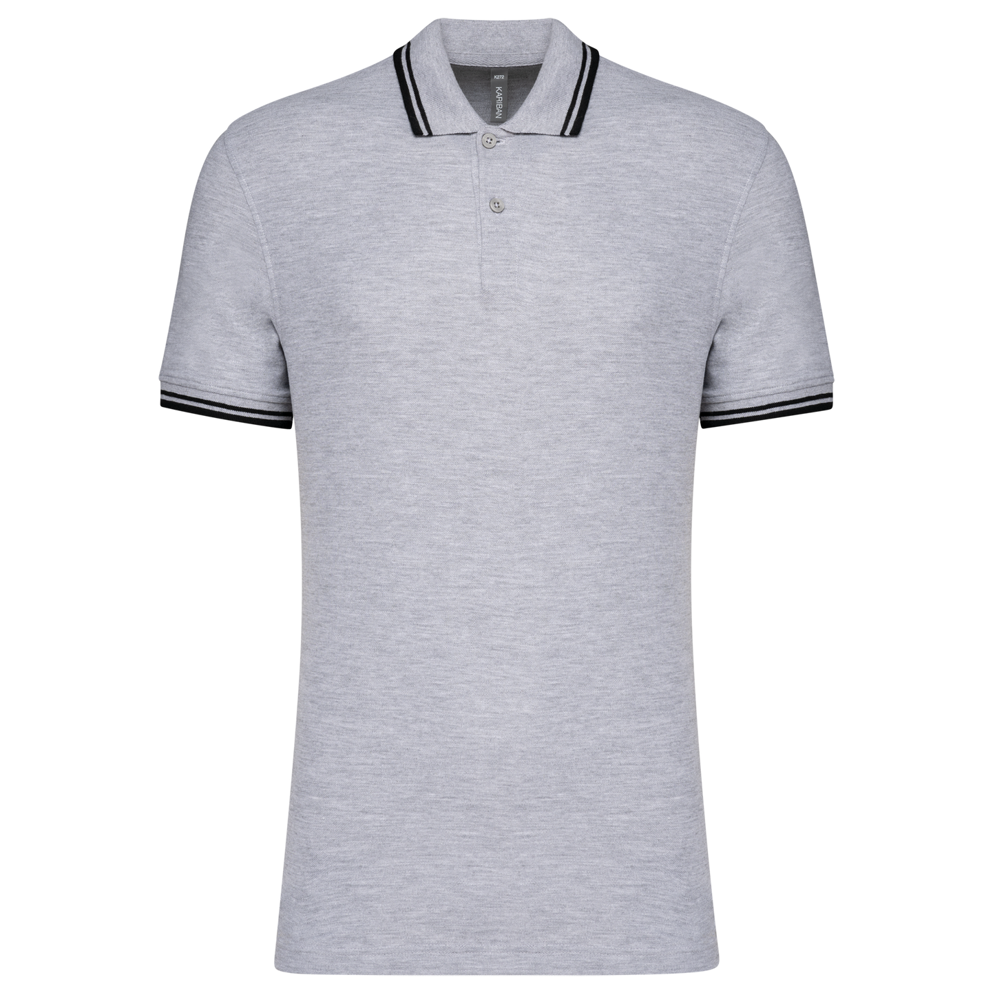 K272 - Polo homme manches courtes à liserés contrastés