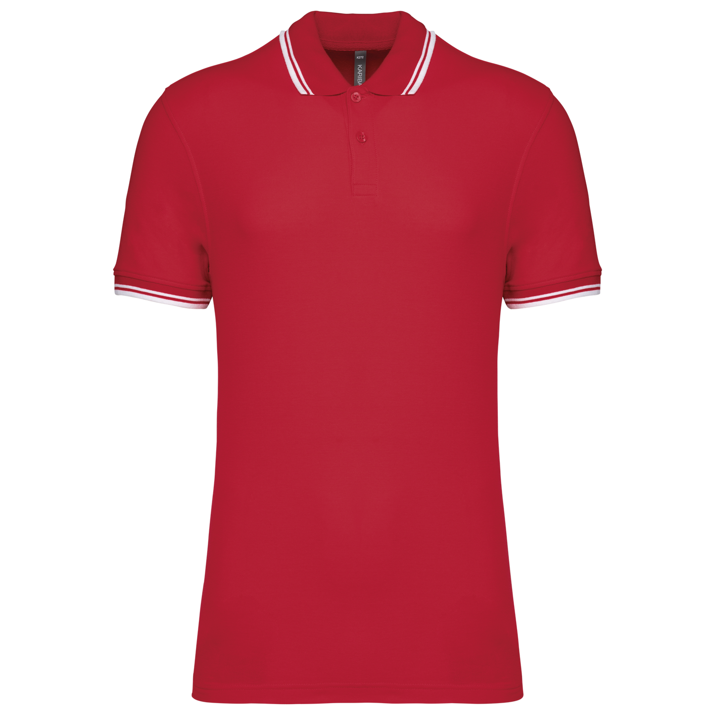 K272 - Polo homme manches courtes à liserés contrastés