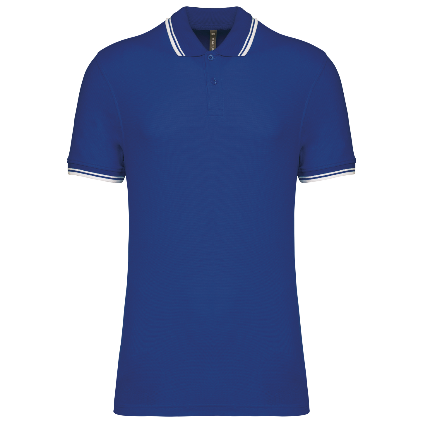 K272 - Polo homme manches courtes à liserés contrastés