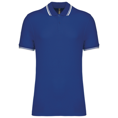 K272 - Polo homme manches courtes à liserés contrastés