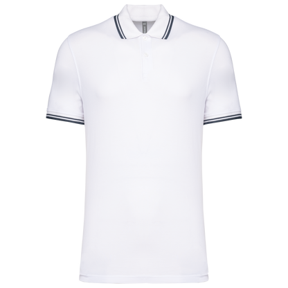 K272 - Polo homme manches courtes à liserés contrastés