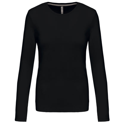 K383 - T-shirt col rond manches longues femme