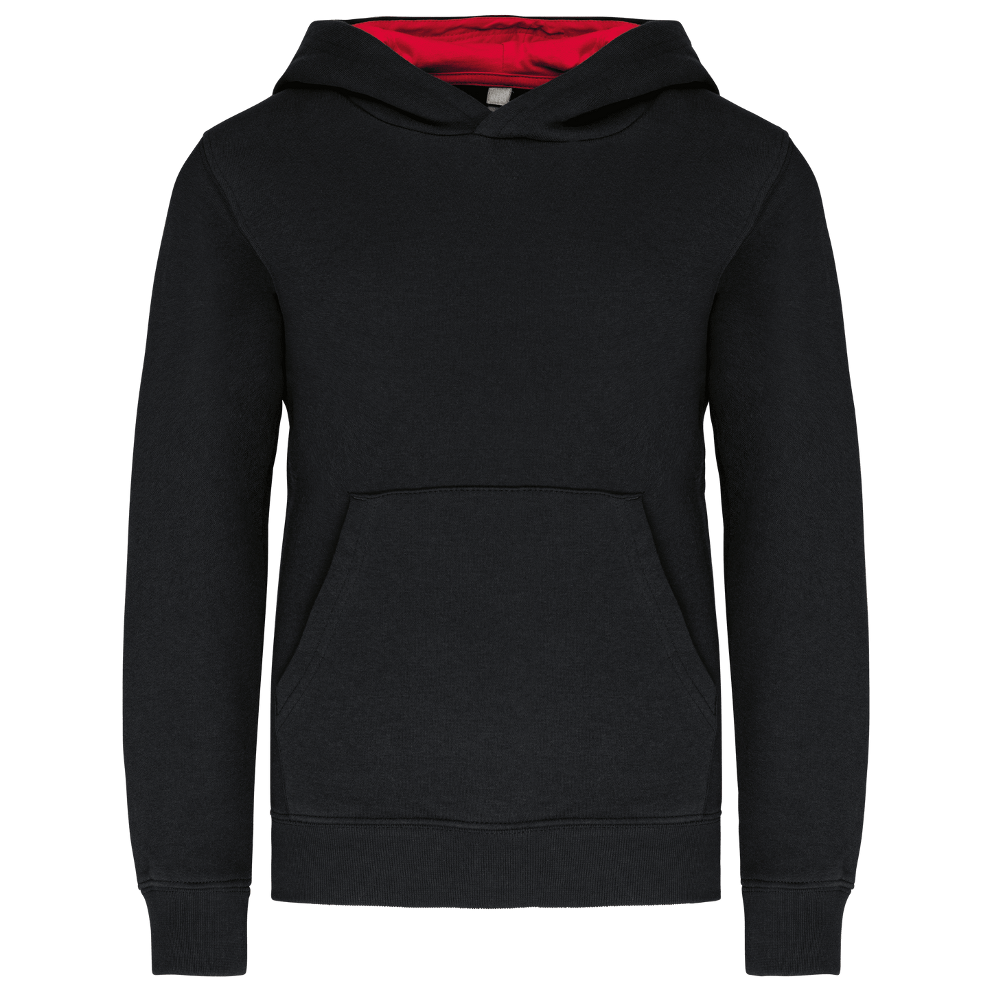 K453 - Sweat-shirt capuche contrastée enfant - Ak. Custom Clothting Solutions