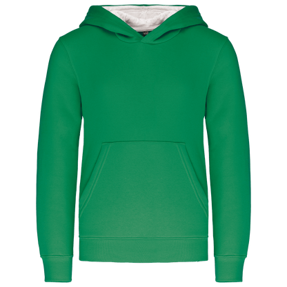 K453 - Sweat-shirt capuche contrastée enfant - Ak. Custom Clothting Solutions