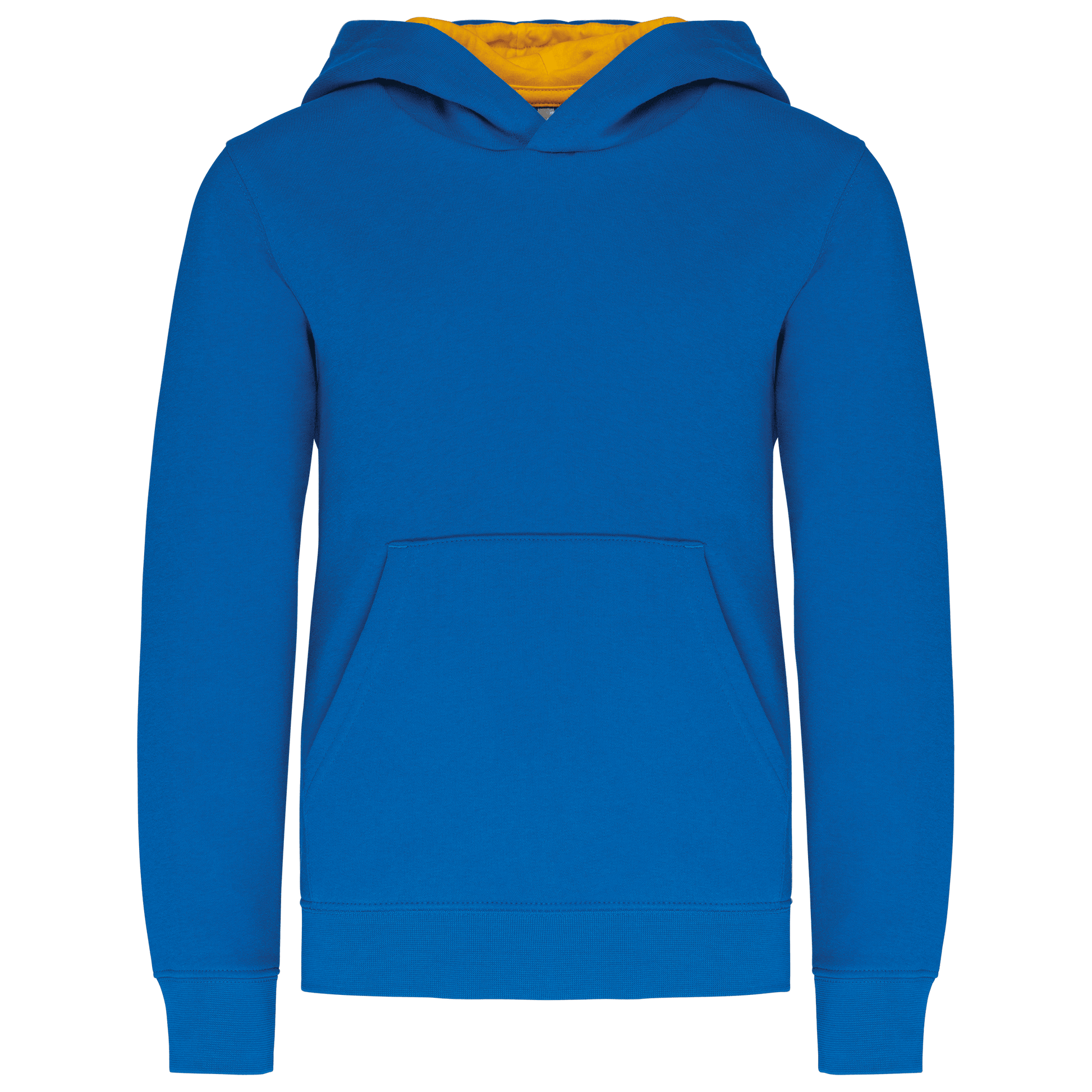 K453 - Sweat-shirt capuche contrastée enfant - Ak. Custom Clothting Solutions