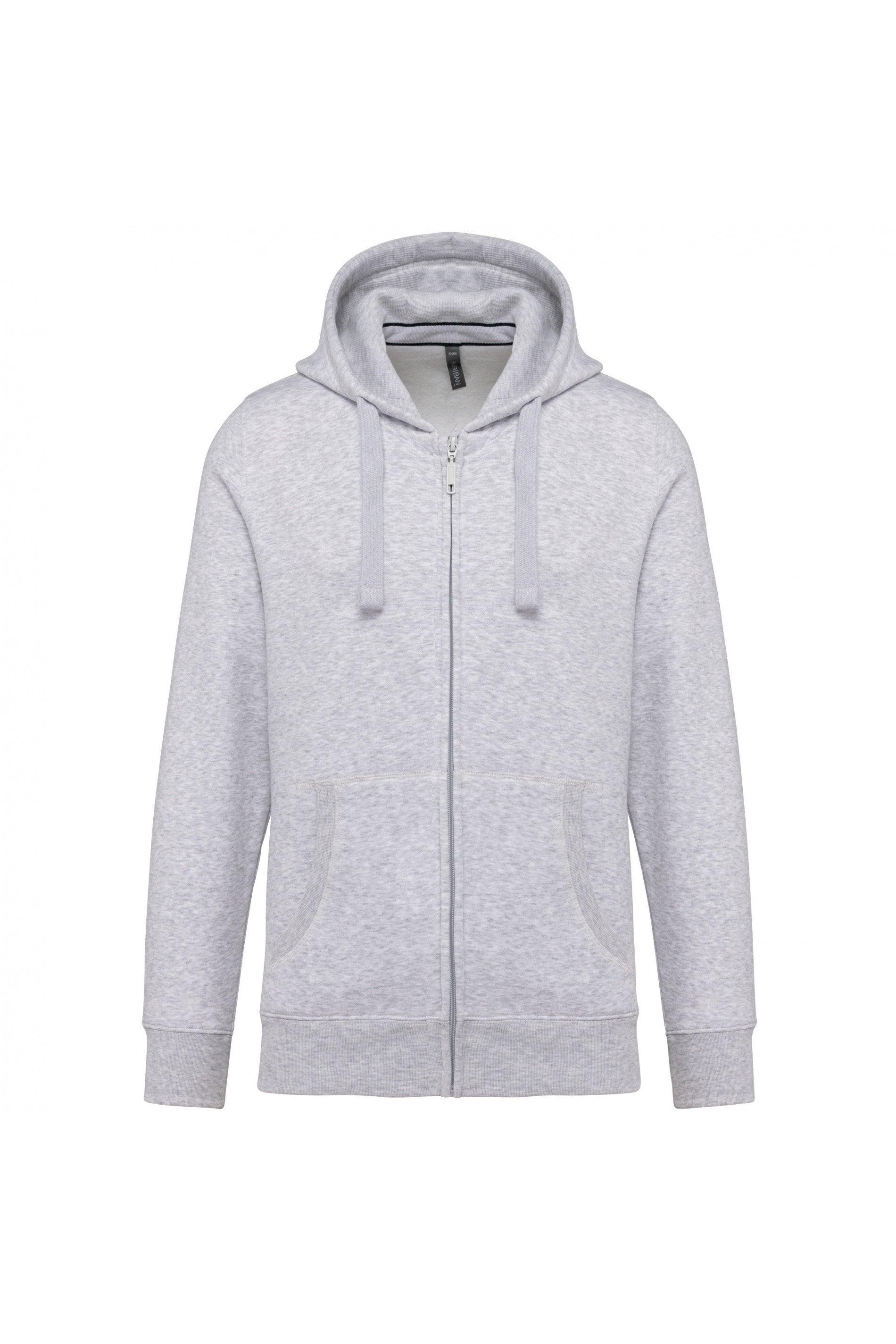 K454 - Sweat-shirt zippé capuche homme - Ak. Custom Clothting Solutions