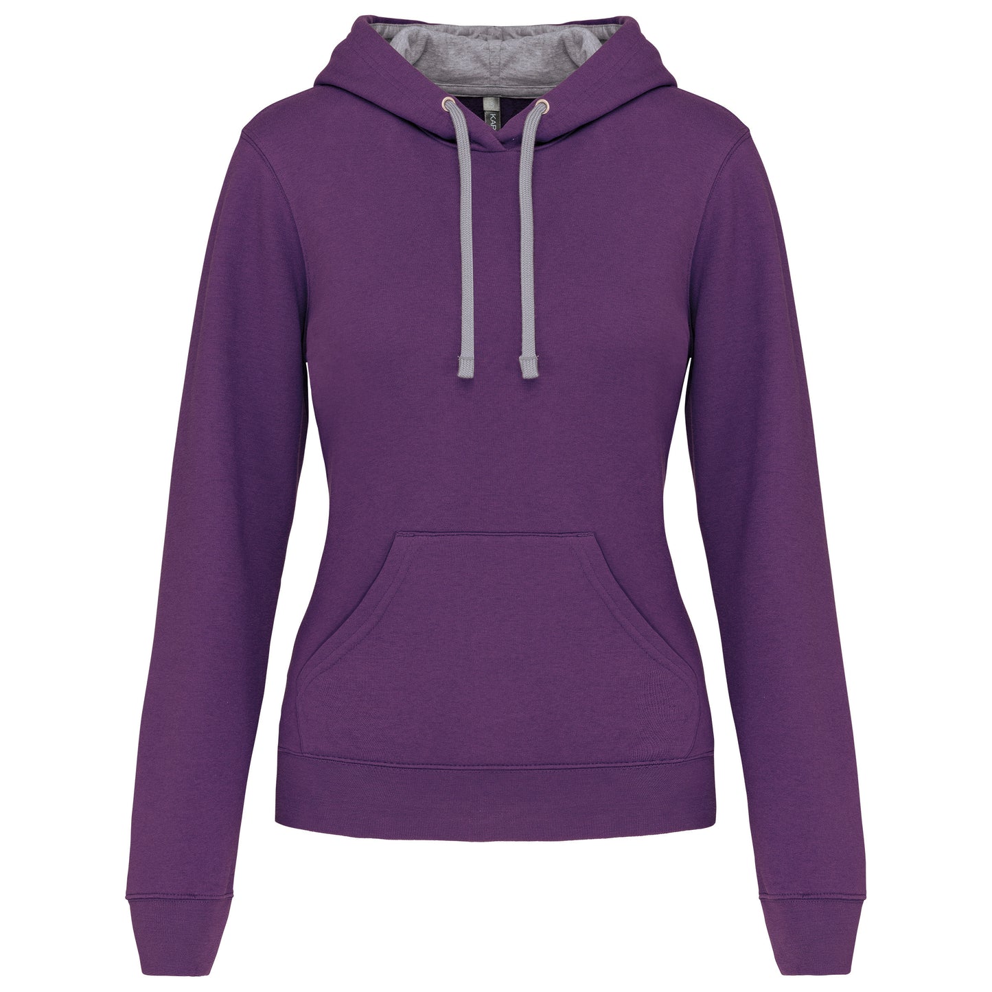 K465 - Sweat-shirt capuche contrastée femme