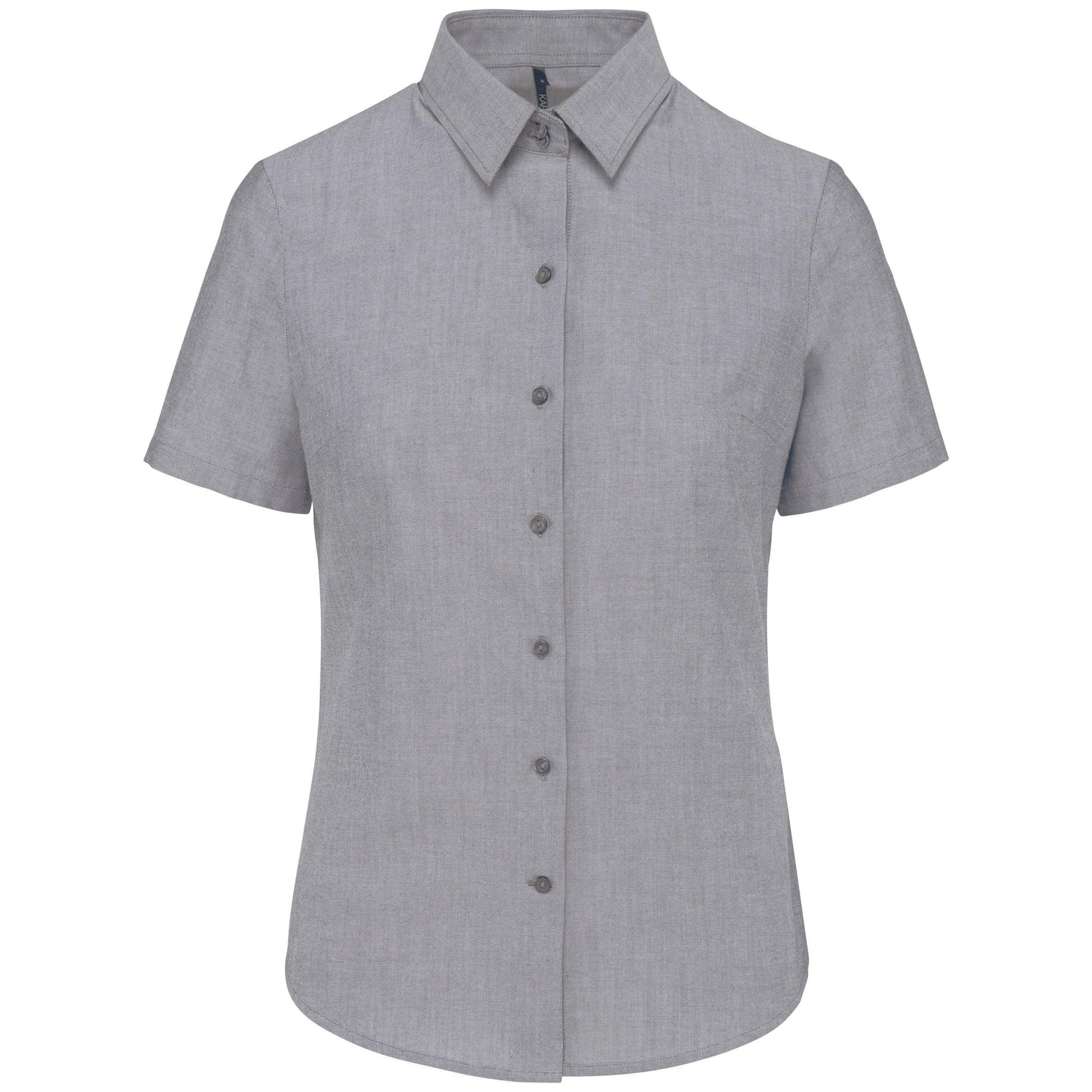 K536 - Chemise Oxford manches courtes femme - Ak. Custom Clothting Solutions