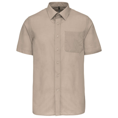 K551 - Chemise popeline polycoton manches courtes entretien facile homme - Ak. Custom Clothting Solutions