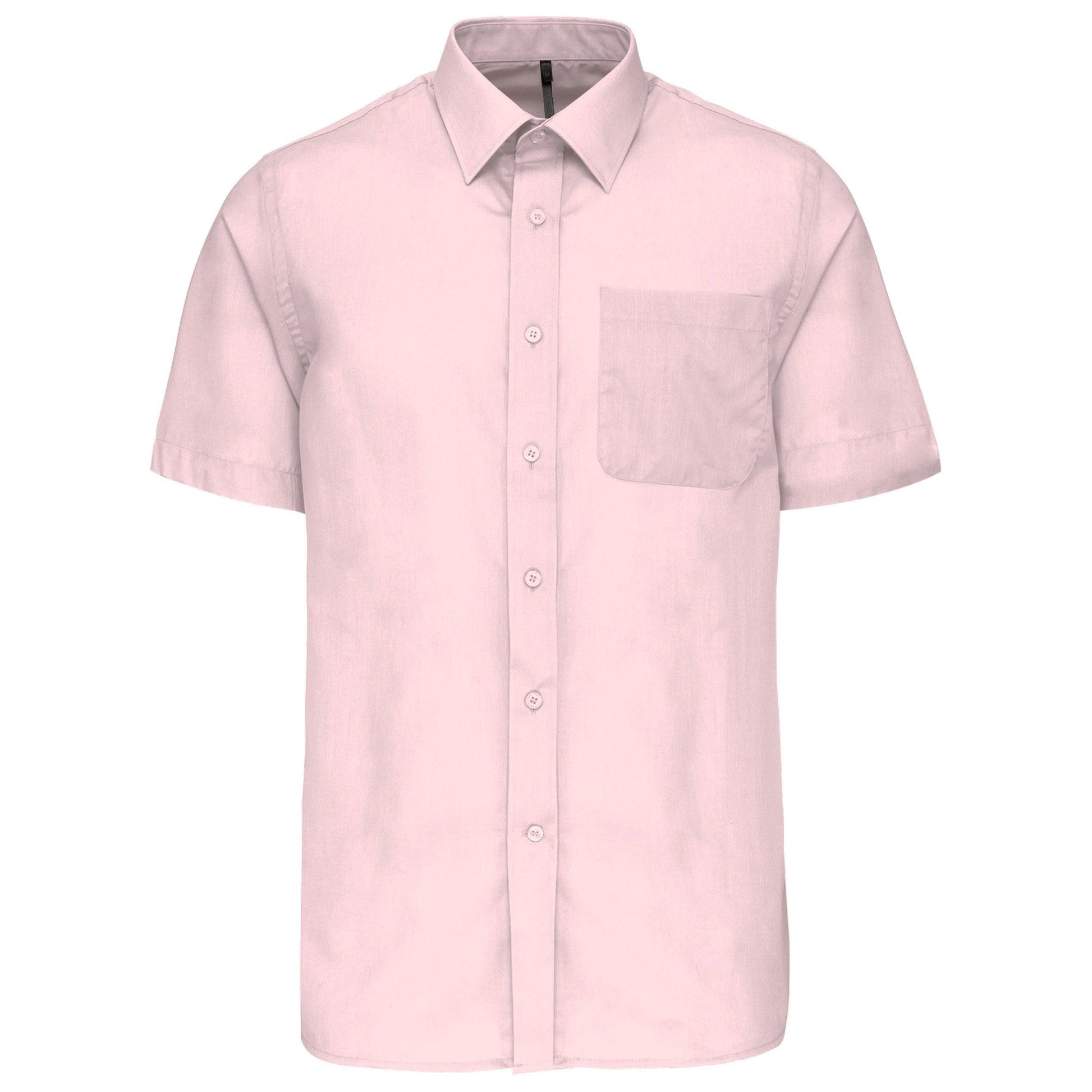 K551 - Chemise popeline polycoton manches courtes entretien facile homme - Ak. Custom Clothting Solutions