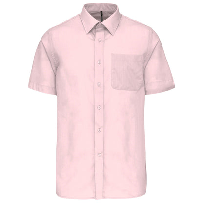 K551 - Chemise popeline polycoton manches courtes entretien facile homme - Ak. Custom Clothting Solutions