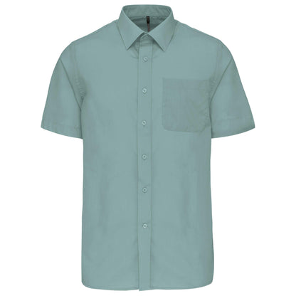 K551 - Chemise popeline polycoton manches courtes entretien facile homme - Ak. Custom Clothting Solutions