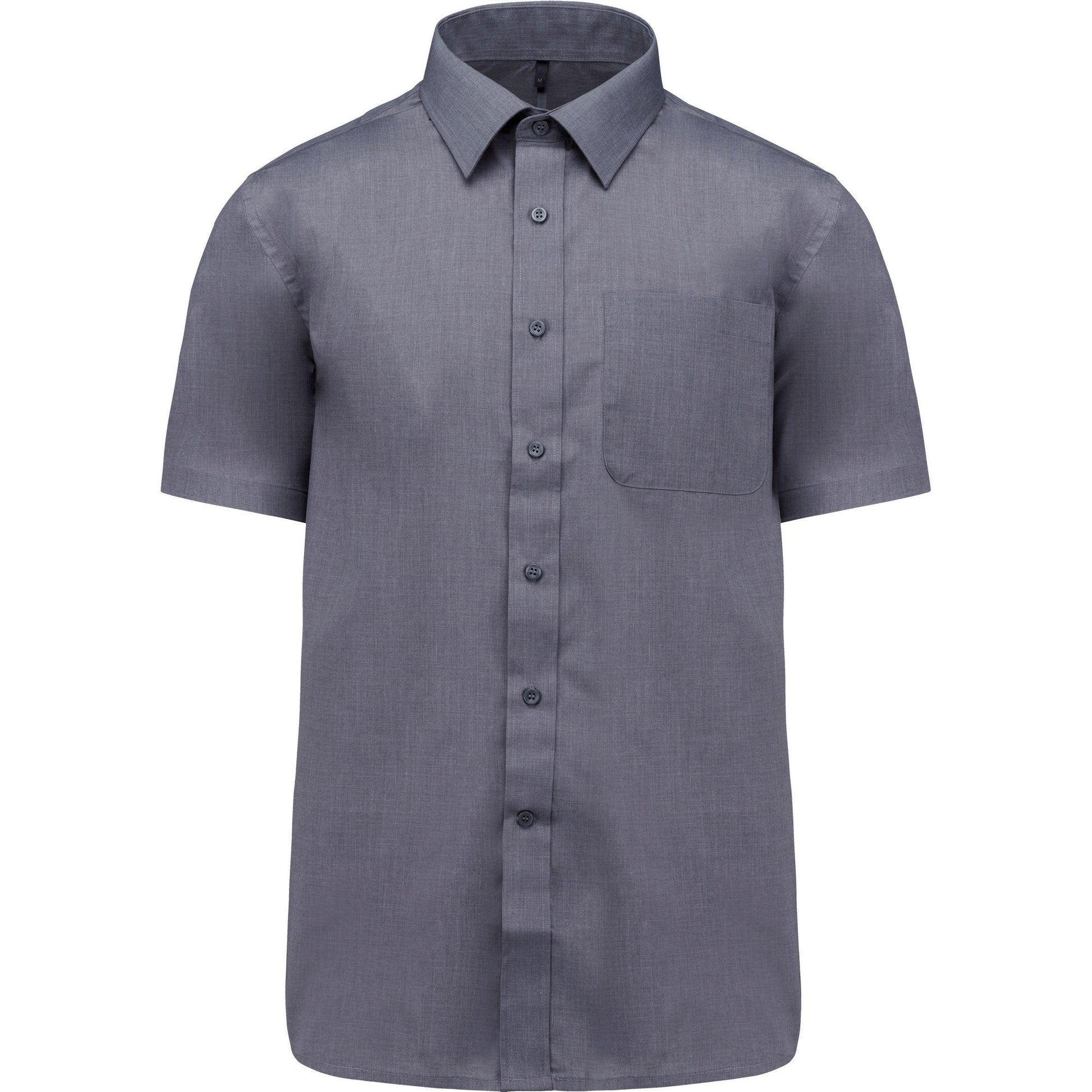 K551 - Chemise popeline polycoton manches courtes entretien facile homme - Ak. Custom Clothting Solutions