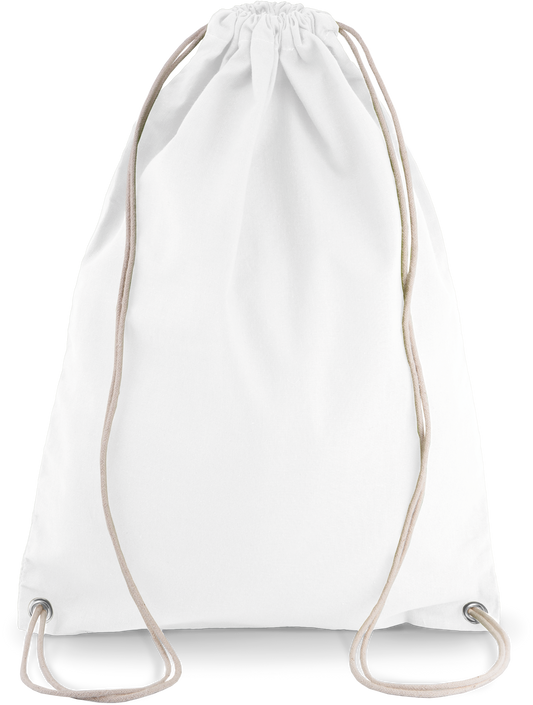 KI0125 - Sac à dos en coton avec cordelettes